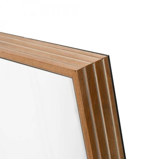 Espejo de Pared Cuerpo Entero 45x125 cm Espejo Rectangular Grande de Madera Estilo Moderno para Salón Dormitorio Natural [7]
