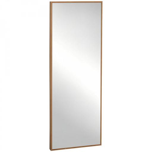 Espejo de Pared Cuerpo Entero 45x125 cm Espejo Rectangular Grande de Madera Estilo Moderno para Salón Dormitorio Natural [8]