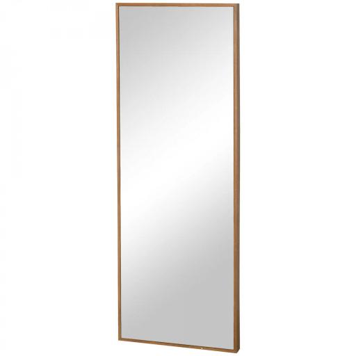 Espejo de Pared Cuerpo Entero 45x125 cm Espejo Rectangular Grande de Madera Estilo Moderno para Salón Dormitorio Natural [9]
