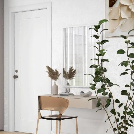 Espejo Rectangular de Baño 70x90 cm Espejo de Pared Decorativo para Salón Entrada Pasillo Horizontal o Vertical Blanco [6]