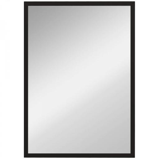 Espejo Rectangular de Baño 50x70 cm Espejo de Pared Decorativo para Salón Entrada Pasillo Horizontal o Vertical Negro [8]