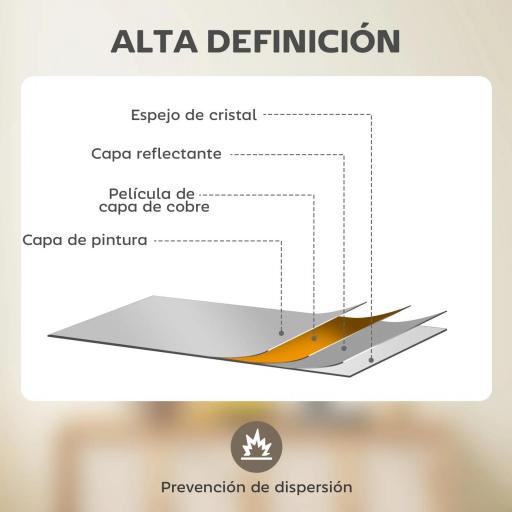 Espejo Rectangular de Pared Espejo de Ventana 70x50cm con Marco de Metal Espejo Decorativo para Salón Dormitorio Dorado [4]