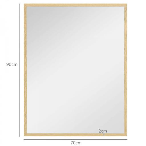 Espejo de Baño 70x90 cm Espejo de Pared Decorativo para Salón Entrada Pasillo Horizontal o Vertical Natural [1]
