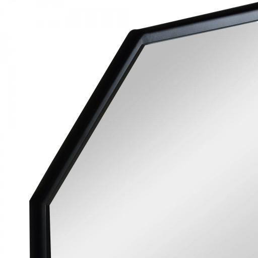 Espejo Decorativo de Pared 61x61 cm Espejo Octágono con Estante para Salón Dormitorio Entrada Negro [6]