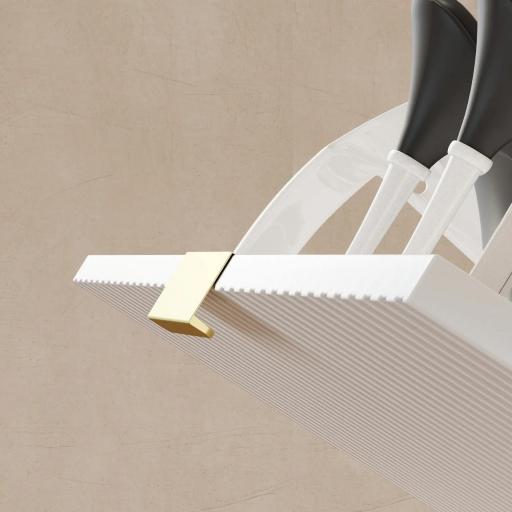 Zapatero Estrecho con 2 Puertas Acanaladas con Estantes Ajustables para 12 Pares de Zapatos 60x24x91,5 cm Blanco [3]