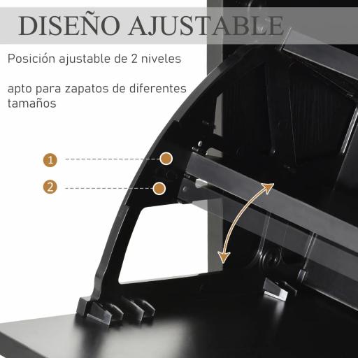 Armario de Zapatos Zapatero Moderno con 3 Cajones Capacidad de 18 Pares de Zapatos para Pasillo 60x26x124 cm Negro [4]