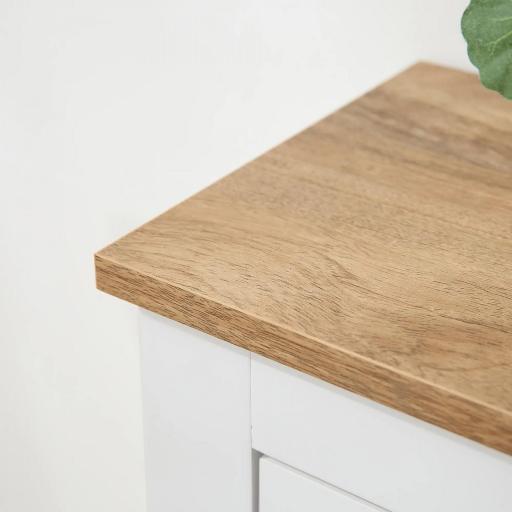 Zapatero de 2 Cajones para 12 Pares de Zapatos Mueble con Puertas Abatibles y Estante Ajustable 79x23x90,5 cm Blanco [6]