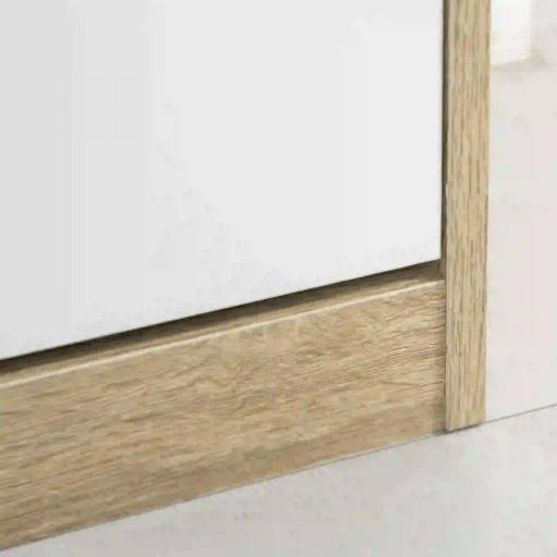 Armario de Zapatos Zapatero de Madera con 2 Puertas Abatibles 4 Estantes para 8 Pares 62,5x26x81 cm Blanco y Natural [5]