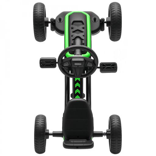 Kart Pedales con Ruedas Antideslizantes de EVA Marco Metálico Carga 30 kg para Niños y Niñas de 2-5 Años Verde [6]