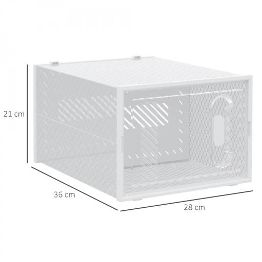 Organizador de Zapatos Modular Estantería Modulable con 8 Cubos Puertas Magnéticas 28x36x21 cm Transparente [1]