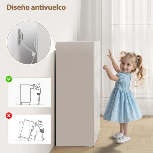 Zapatero de 6 Niveles con 2 Puertas en Blanco Brillo con Cierre Suave y Estantes Ajustables 70x33,5x95 cm Blanco [6]