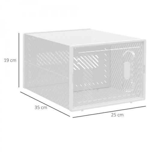 Organizador de Zapatos Modular Estantería Modulable con 8 Cubos Puertas Magnéticas 25x35x19 cm Transparente [1]