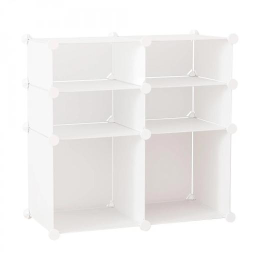 Armario Modular Plástico Estantería 6 Cubos Ropero Zapatero Aparador Combinado Pegatinas Adhesivas Decorativas Ropero Zapatero Combinado Mueble Organizador Ropa Zapatos Accesorios Juguetes [9]