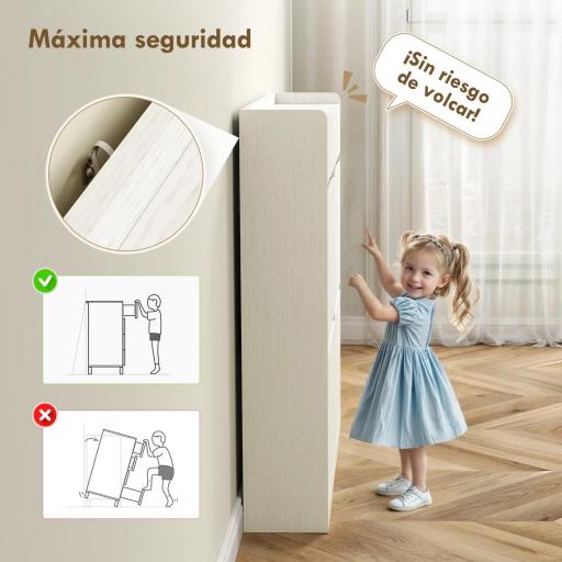 Zapatero Estrecho con 2 Cajones 4 Compartimentos Abatibles y Encimera 98x19,2x95,3 cm Blanco Veteado [3]