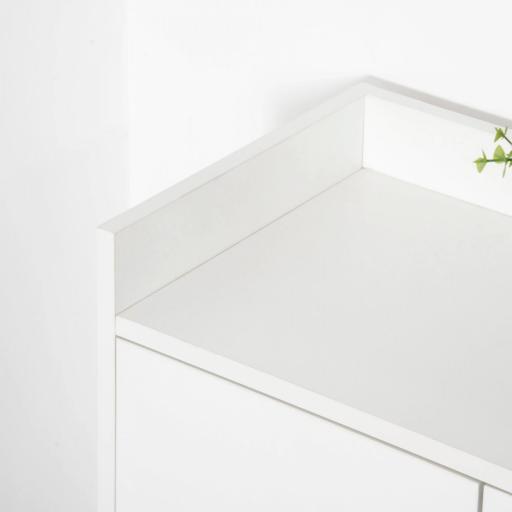 Armario Auxiliar para 12 Pares de Zapatos con 4 Estantes para Recibidor Salón Dormitorio 60x30x92 cm Blanco [6]