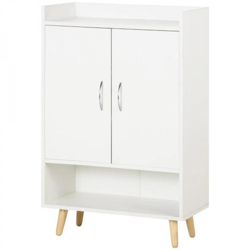 Armario Auxiliar para 12 Pares de Zapatos con 4 Estantes para Recibidor Salón Dormitorio 60x30x92 cm Blanco [9]