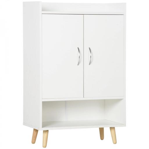 Armario Auxiliar para 12 Pares de Zapatos con 4 Estantes para Recibidor Salón Dormitorio 60x30x92 cm Blanco [8]