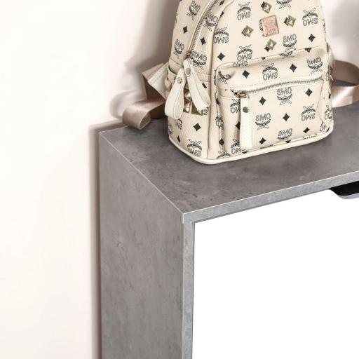 Mueble Zapatero Moderno con 2 Cajones Abatibles Estantes Ajustables para 8 Pares de Zapatos 62,5x26x81 cm Gris [6]