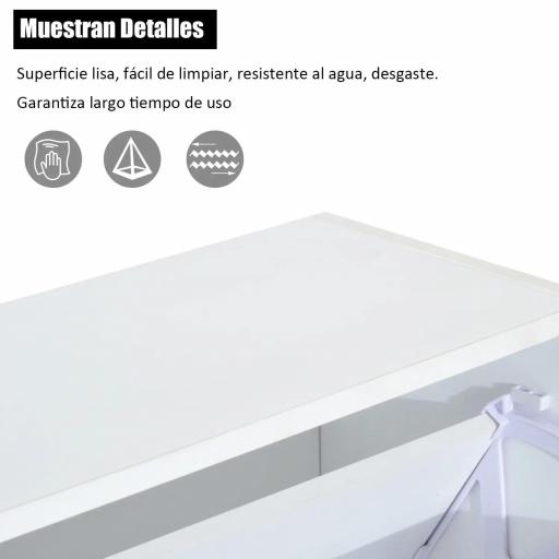 Zapatero Moderno Zapatero de Entrada Recibidor Estrecho con 2 Cajones y Estantes Ajustables para Pasillo 60x24x80 cm Blanco [4]