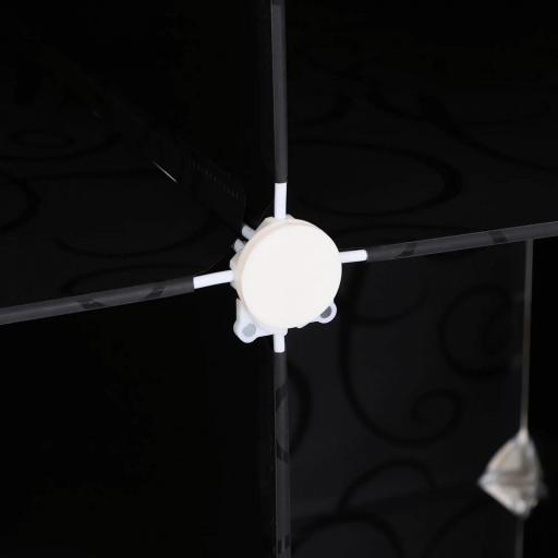 Armario Modular Plástico Estantería 12 Cubos con Puertas para Almacenamiento de Ropa Armario Ropero Organizador para Almacenamiento Juguetes y Libros Montaje en Bricolaje [6]