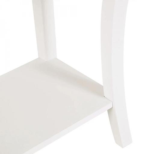 Mesa Consola Aparador Salón Comedor Mueble Recibidor Mesa Auxiliar con Cajones y Estante Diseño Elegante 100x33x75cm Madera Color Blanco Brillo [7]