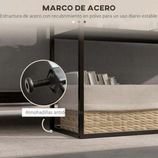 Mesa Consola de Estilo Industrial Mueble de Recibidor Elegante para Pasillo Carga 20 kg 90x30x75cm Negro [4]