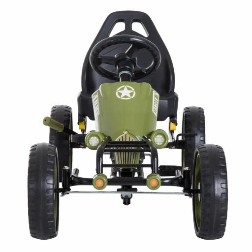 Go-Kart a Pedales para Niños de +3 Años Coche de Pedales con Embrague Freno Asiento Ajustable Carga Máx. 35 kg 105x54x61 cm Verde [7]