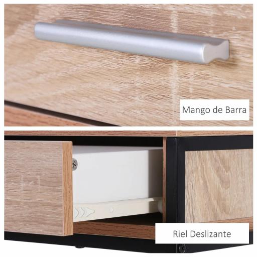 Consola Recibidor Estrecha Mesa Auxiliar Estrecha para Puerta de Entrada 120x30x81,5 cm Estilo Industrial Imitación Roble [7]