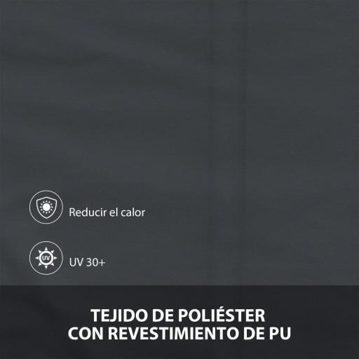Toldo Retráctil de Exterior con Marco de Aluminio Ángulo de Inclinación Ajustable Anti-UV 150x120 cm Gris Oscuro [2]