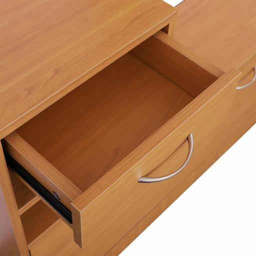 Recibidor de Entrada con Espejo Perchero y Zapatero Mueble de Recibidor de 2 Piezas con 6 Ganchos Estantes y Cajón Abatible para Pasillo Madera Marrón [6]