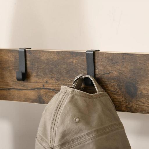 Perchero de Pie Perchero Metálico Zapatero 3 Estantes 8 Ganchos Colgador para Zapatos Ropas para Pasillo Entrada 72x34x185cm [3]