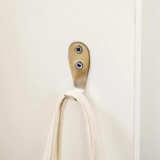 Perchero de Pared con 4 Ganchos y Estante con Barra de Aluminio para Entrada Pasillo 50x23,5x160 cm Blanco [2]