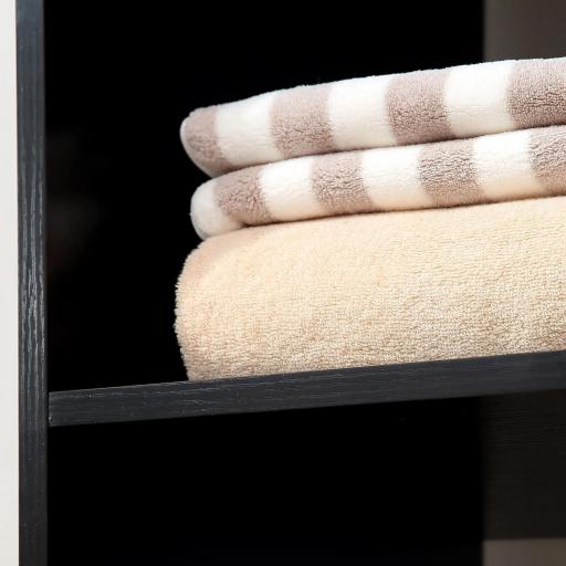 Armario Ropero con Ruedas Barra y Estantes para tener Ropa Colgada y Doblada 80x40x128 cm Negro [6]