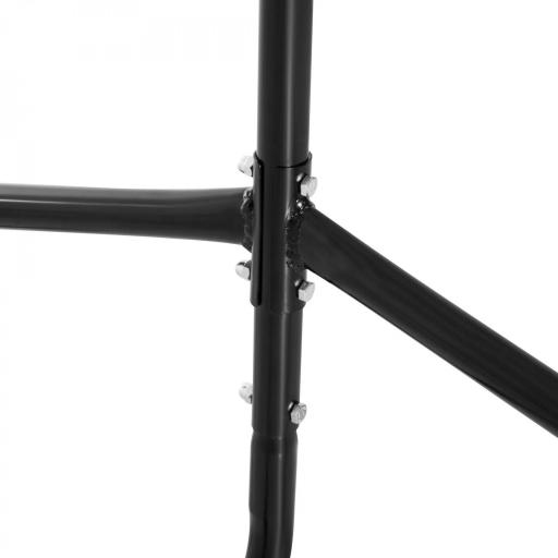 Burro para Ropa con Ruedas Perchero Burro para Ropa Metálico para Entrada Pasillo Dormitorio 150x60x170 cm Negro [5]