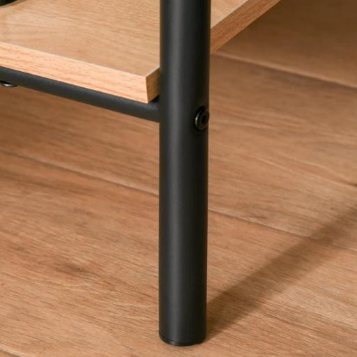 Perchero de Ropa Perchero de Pie con 2 Estantes de Almacenamiento Barra para Colgar y Marco de Acero 64x42,5x149cm Negro [7]