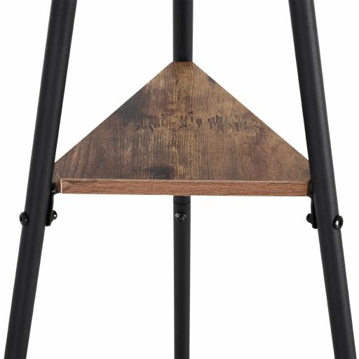 Perchero de Pie Metálico Perchero en Forma de Árbol Dormitorio Oficina para Colgar Ropa Bolsas Sombrero 6 Ganchos con 2 Estantes 32.5x45.5x182cm [4]