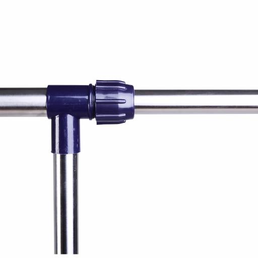 Perchero Acero Inox Colgador Ropa 4 Ruedas Alto y Largo Regulables 95x45x170cm [7]