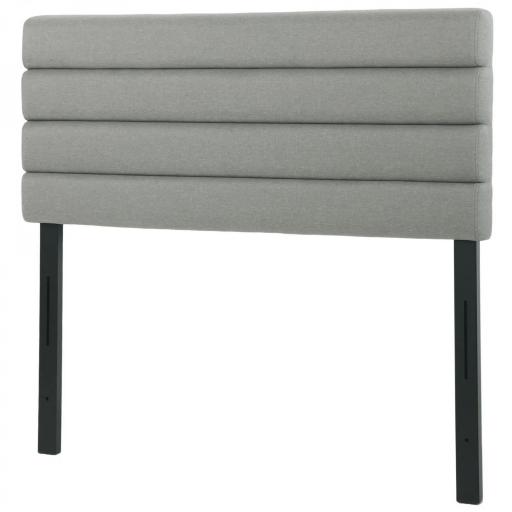 Cabecero de Cama 140 cm Tapizado en Lino Altura Ajustable de 3 Niveles 106/116/126 cm Montado a la Pared Gris [9]