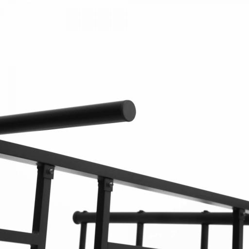 Marco de Cama Doble de Metal para Colchón 150x200 cm con Cabecera y Patas de 31 cm Estructura de Cama Matrimonio con Espacio Bajo de Almacenamiento 158x211x106 cm Negro [5]