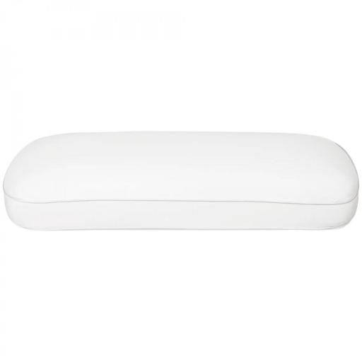 Almohada Viscoelástica 81x40 cm de Espuma Viscoelástica con Diseño Ergonómico para Dormir de Lado y Boca Arriba Crema [9]