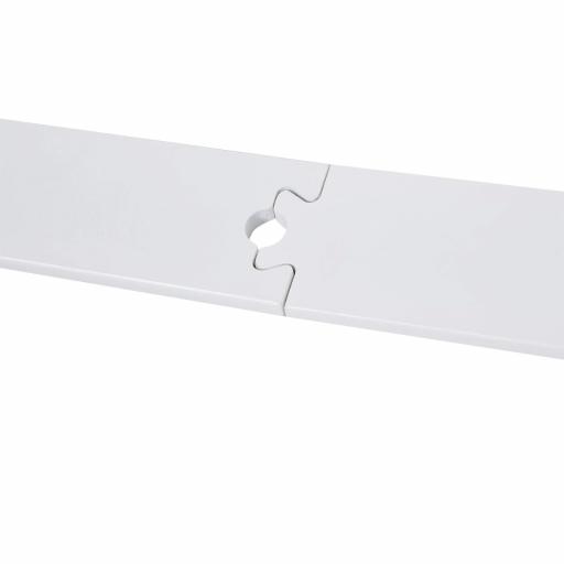 183 cm Herraje para Puerta Corredera Kit de Accesorios para Puerta Corrediza de Madera con Guía de Suelo Riel de Acero al Carbono Blanco [3]
