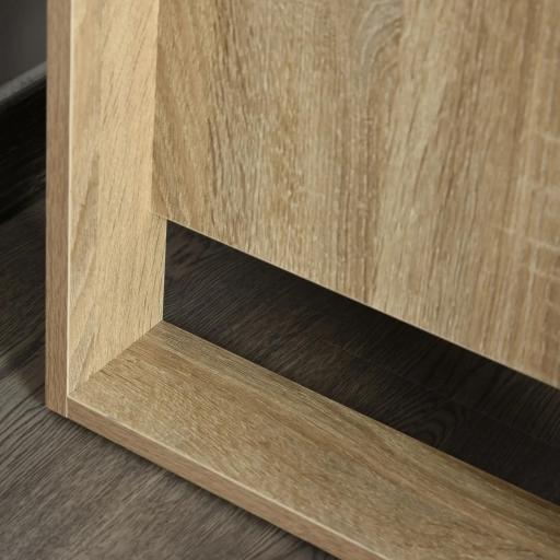 Mesita de Noche Mesilla de Noche con Cajones y Estilo Moderno Mesa Auxiliar para Dormitorio Salón 48x39x54 cm Natural [2]