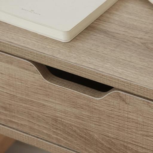 Set de 2 Mesitas de Noche de Pared Mesillas Flotantes con 1 Cajón para Dormitorio Habitación 40x30x19,5 cm Natural [6]