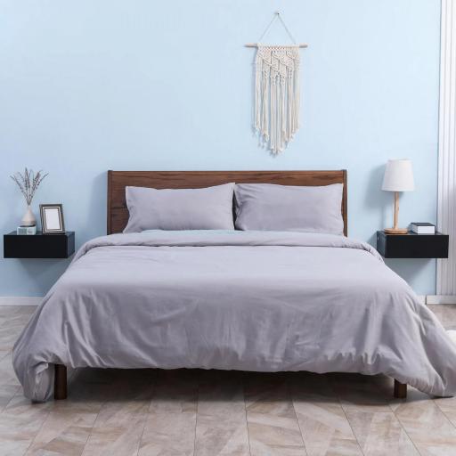 Set de 2 Mesitas de Noche Flotantes con 1 Cajón Diseño Montado en la Pared Estilo Moderno 40x30x15 cm Negro