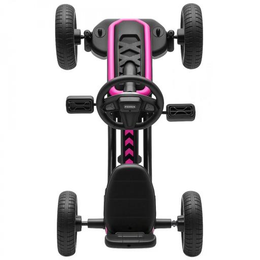 Kart Pedales con Ruedas Antideslizantes de EVA Marco Metálico Carga 30 kg para Niños y Niñas de 2-5 Años Rosa [5]