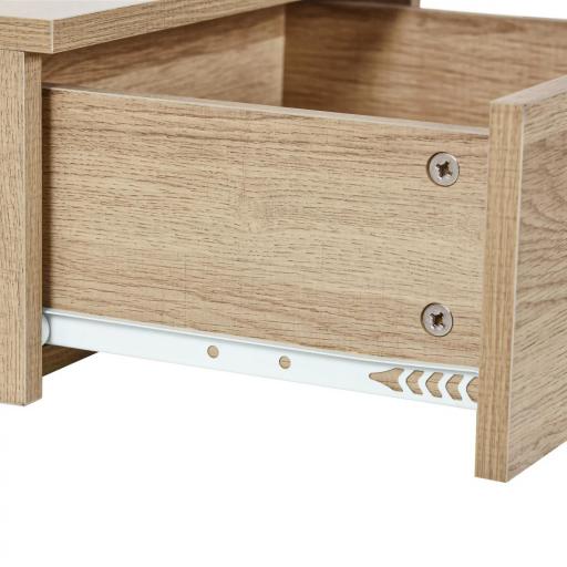 2 Mesitas de Noche Flotantes Juego de 2 Mesillas de Noche con Cajón para Dormitorio Habitación 43x36,5x30,5 cm Natural [6]