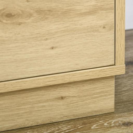 Cómoda con 3 Cajones de Rejilla de Ratán Cajonera de Madera para Dormitorio Estilo Cannage Bohemio 60x38x69 cm Natural [6]