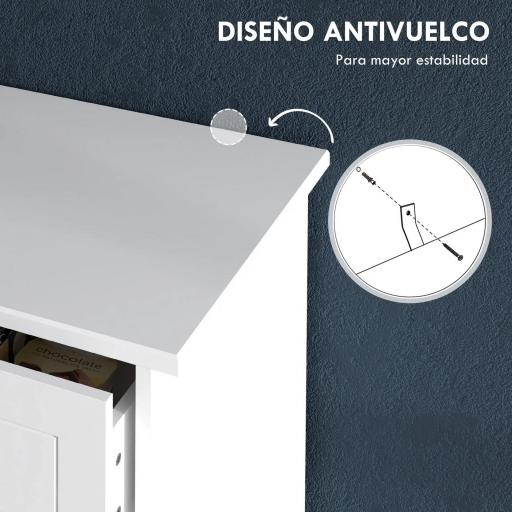 Cómoda con 5 Cajones Sifonier de Dormitorio para Salón Oficina Estudio Estilo Moderno 74x40x91 cm [4]
