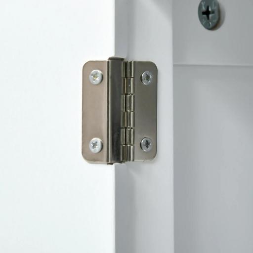 Cómoda para Dormitorio Bohemio con 2 Cajones 3 Compartimentos Diseño Anti-vuelco 68x34x80 cm Blanco [5]