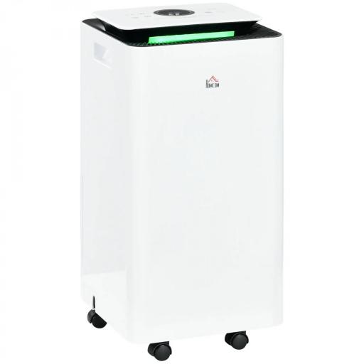 Deshumidificador Eléctrico 12L/día Depósito de Agua 2,5 Litro con 5 Modos 2 Velocidades Temporizador 25x25x50,5cm Blanco [9]